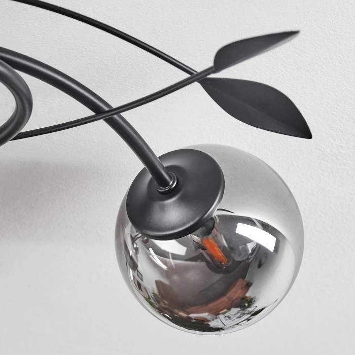 Hofstein Barasat Deckenleuchte LED Schwarz, 6-flammig 3 Hofstein Barasat Deckenleuchte LED Schwarz, 6-flammig – Bild 3