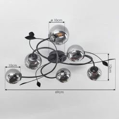 Hofstein Barasat Deckenleuchte LED Schwarz, 6-flammig 17 Hofstein Barasat Deckenleuchte LED Schwarz, 6-flammig -LED Leuchten Verkäufe barasat deckenleuchte h3557778 3