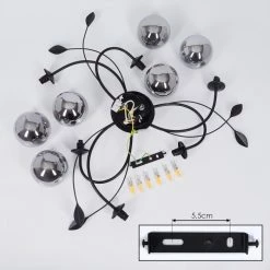 Hofstein Barasat Deckenleuchte LED Schwarz, 6-flammig 18 Hofstein Barasat Deckenleuchte LED Schwarz, 6-flammig -LED Leuchten Verkäufe barasat deckenleuchte h3557778 4