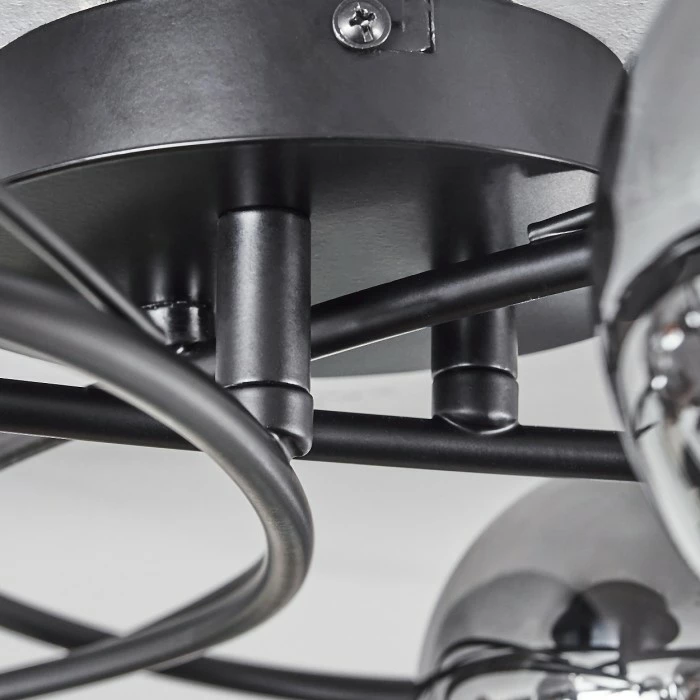 Hofstein Barasat Deckenleuchte LED Schwarz, 6-flammig 6 Hofstein Barasat Deckenleuchte LED Schwarz, 6-flammig – Bild 6