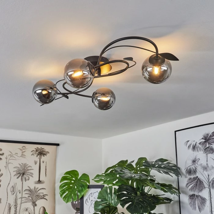 Hofstein Barasat Deckenleuchte LED Schwarz, 4-flammig 7 Hofstein Barasat Deckenleuchte LED Schwarz, 4-flammig – Bild 7