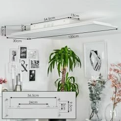 Hofstein Barasat Deckenpanel LED Weiß, 1-flammig, Fernbedienung -LED Leuchten Verkäufe barasat deckenpanel h3560853 3