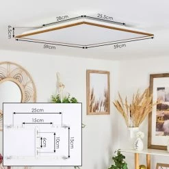 Hofstein Barasat Deckenpanel LED Weiß, 1-flammig 15 Hofstein Barasat Deckenpanel LED Weiß, 1-flammig -LED Leuchten Verkäufe barasat deckenpanel h3560884 3