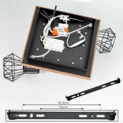 Hofstein Bardhaman Deckenleuchte LED Chrom, Schwarz, Weiß, Holzoptik, 3-flammig 18 Hofstein Bardhaman Deckenleuchte LED Chrom, Schwarz, Weiß, Holzoptik, 3-flammig -LED Leuchten Verkäufe bardhaman deckenleuchte h3598054 4