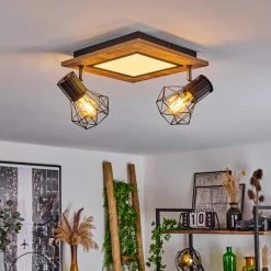 Hofstein Bardhaman Deckenleuchte LED Chrom, Schwarz, Weiß, Holzoptik, 3-flammig 22 Hofstein Bardhaman Deckenleuchte LED Chrom, Schwarz, Weiß, Holzoptik, 3-flammig -LED Leuchten Verkäufe bardhaman deckenleuchte h3598054 8