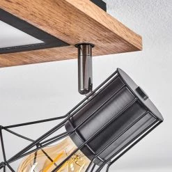 Hofstein Bardhaman Deckenleuchte LED Chrom, Schwarz, Braun, Holzoptik, 5-flammig 16 Hofstein Bardhaman Deckenleuchte LED Chrom, Schwarz, Braun, Holzoptik, 5-flammig -LED Leuchten Verkäufe bardhaman deckenleuchte h3608708 2