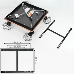 Hofstein Bardhaman Deckenleuchte LED Chrom, Schwarz, Braun, Holzoptik, 5-flammig 18 Hofstein Bardhaman Deckenleuchte LED Chrom, Schwarz, Braun, Holzoptik, 5-flammig -LED Leuchten Verkäufe bardhaman deckenleuchte h3608708 4