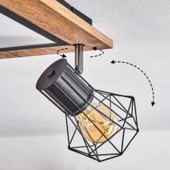 Hofstein Bardhaman Deckenleuchte LED Chrom, Schwarz, Braun, Holzoptik, 5-flammig 19 Hofstein Bardhaman Deckenleuchte LED Chrom, Schwarz, Braun, Holzoptik, 5-flammig -LED Leuchten Verkäufe bardhaman deckenleuchte h3608708 5