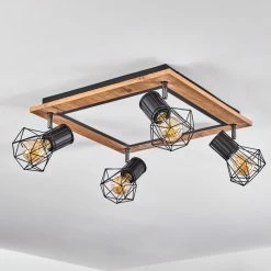 Hofstein Bardhaman Deckenleuchte LED Chrom, Schwarz, Braun, Holzoptik, 5-flammig 21 Hofstein Bardhaman Deckenleuchte LED Chrom, Schwarz, Braun, Holzoptik, 5-flammig -LED Leuchten Verkäufe bardhaman deckenleuchte h3608708 7