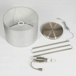 Hofstein Barruelo Stehleuchte LED Nickel-Matt, 2-flammig 16 Hofstein Barruelo Stehleuchte LED Nickel-Matt, 2-flammig -LED Leuchten Verkäufe barruelo stehleuchte h3384725 4