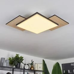 Hofstein Barullu Deckenpanel LED Schwarz, Weiß, Holz hell, 1-flammig 18 Hofstein Barullu Deckenpanel LED Schwarz, Weiß, Holz hell, 1-flammig -LED Leuchten Verkäufe barullu deckenpanel h3582909 8