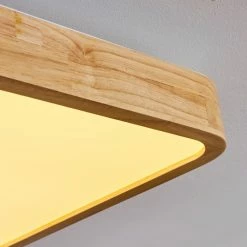 Hofstein Batamoto Deckenpanel LED Weiß, Holz hell, 2-flammig, Fernbedienung -LED Leuchten Verkäufe batamoto deckenpanel h3394281 13