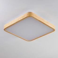 Hofstein Batamoto Deckenpanel LED Weiß, Holz hell, 2-flammig, Fernbedienung -LED Leuchten Verkäufe batamoto deckenpanel h3394281 7