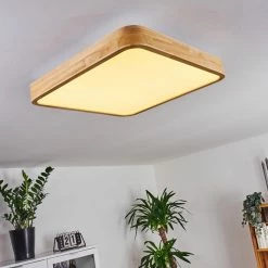 Hofstein Batamoto Deckenpanel LED Weiß, Holz hell, 2-flammig, Fernbedienung -LED Leuchten Verkäufe batamoto deckenpanel h3394281 8