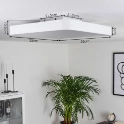 Hofstein Batamoto Deckenpanel LED Weiß, 2-flammig, Fernbedienung, Farbwechsler -LED Leuchten Verkäufe batamoto deckenpanel h3418024 3