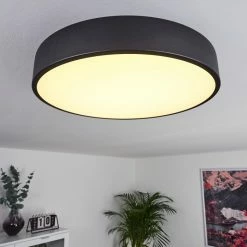 Hofstein Batamoto Deckenpanel LED Schwarz, Weiß, 2-flammig, Fernbedienung, Farbwechsler -LED Leuchten Verkäufe batamoto deckenpanel h3418031 10