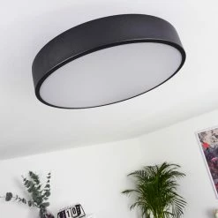 Hofstein Batamoto Deckenpanel LED Schwarz, Weiß, 2-flammig, Fernbedienung, Farbwechsler -LED Leuchten Verkäufe batamoto deckenpanel h3418031 11