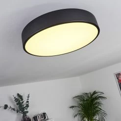 Hofstein Batamoto Deckenpanel LED Schwarz, Weiß, 2-flammig, Fernbedienung, Farbwechsler -LED Leuchten Verkäufe batamoto deckenpanel h3418031 8