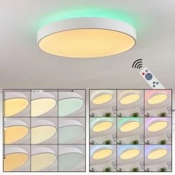 Hofstein Batamoto Deckenpanel LED Weiß, 2-flammig, Fernbedienung, Farbwechsler
