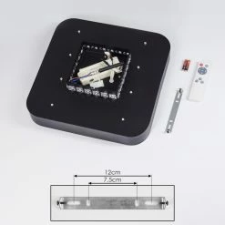 Hofstein Batamoto Deckenpanel LED Schwarz, Weiß, 2-flammig, Fernbedienung, Farbwechsler -LED Leuchten Verkäufe batamoto deckenpanel h3418437 4