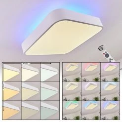 Hofstein Batamoto Deckenpanel LED Weiß, 2-flammig, Fernbedienung, Farbwechsler