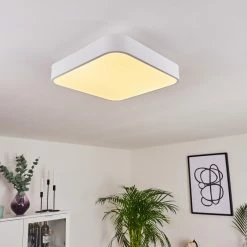 Hofstein Batamoto Deckenpanel LED Weiß, 2-flammig, Fernbedienung, Farbwechsler -LED Leuchten Verkäufe batamoto deckenpanel h3418475 10