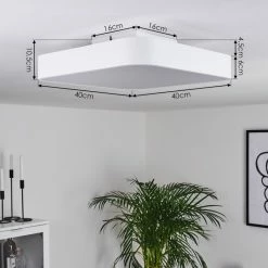 Hofstein Batamoto Deckenpanel LED Weiß, 2-flammig, Fernbedienung, Farbwechsler -LED Leuchten Verkäufe batamoto deckenpanel h3418475 3