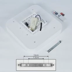 Hofstein Batamoto Deckenpanel LED Weiß, 2-flammig, Fernbedienung, Farbwechsler -LED Leuchten Verkäufe batamoto deckenpanel h3418475 4