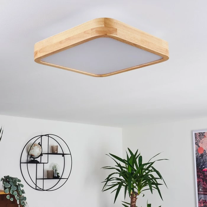 Hofstein Batamoto LED Panel Weiß, Holz hell, 2-flammig, Fernbedienung, Farbwechsler 10 Hofstein Batamoto LED Panel Weiß, Holz hell, 2-flammig, Fernbedienung, Farbwechsler – Bild 10