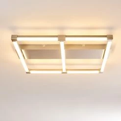 Hofstein Beken Deckenleuchte LED Stahl gebürstet, 1-flammig -LED Leuchten Verkäufe beken deckenleuchte h3269343 do1 3