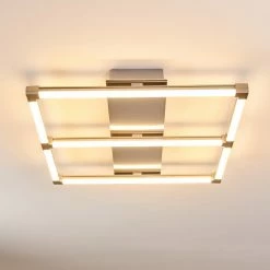 Hofstein Beken Deckenleuchte LED Stahl gebürstet, 1-flammig -LED Leuchten Verkäufe beken deckenleuchte h3269343 do1 9