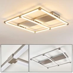 Hofstein Beken Deckenleuchte LED Nickel-Matt, 1-flammig