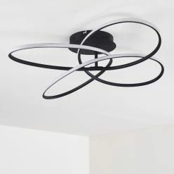 Hofstein Belgorod Deckenleuchte LED Schwarz, Weiß, 1-flammig, Fernbedienung -LED Leuchten Verkäufe belgorod deckenleuchte h3314517 13