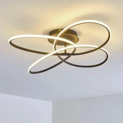 Hofstein Belgorod Deckenleuchte LED Schwarz, Weiß, 1-flammig, Fernbedienung -LED Leuchten Verkäufe belgorod deckenleuchte h3314517 14