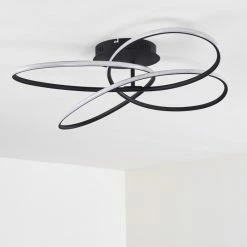 Hofstein Belgorod Deckenleuchte LED Schwarz, Weiß, 1-flammig, Fernbedienung -LED Leuchten Verkäufe belgorod deckenleuchte h3314517 19