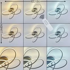 Hofstein Belgorod Deckenleuchte LED Schwarz, Weiß, 1-flammig, Fernbedienung -LED Leuchten Verkäufe belgorod deckenleuchte h3314517 3