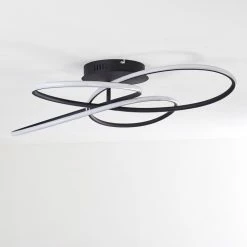 Hofstein Belgorod Deckenleuchte LED Schwarz, Weiß, 1-flammig, Fernbedienung -LED Leuchten Verkäufe belgorod deckenleuchte h3314517 4