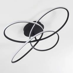 Hofstein Belgorod Deckenleuchte LED Schwarz, Weiß, 1-flammig, Fernbedienung -LED Leuchten Verkäufe belgorod deckenleuchte h3314517 5