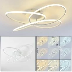 Hofstein Belgorod Deckenleuchte LED Weiß, 1-flammig, Fernbedienung