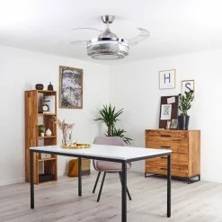 Hofstein Bendigo Deckenventilator LED Nickel-Matt, Transparent, Klar, 1-flammig -LED Leuchten Verkäufe bendigo deckenventilator h3325674 13