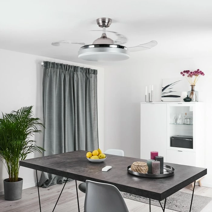 Hofstein Bendigo Deckenventilator LED Chrom, 1-flammig 14 Hofstein Bendigo Deckenventilator LED Chrom, 1-flammig – Bild 14