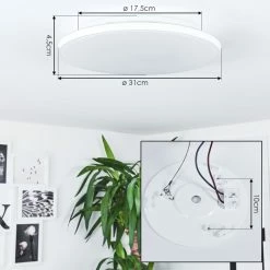 Hofstein Bergell Deckenpanel LED Weiß, 1-flammig -LED Leuchten Verkäufe bergell deckenpanel h3457788 3