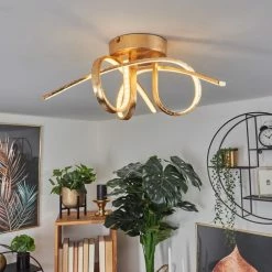 Hofstein Berisal Deckenleuchte LED Gold, 3-flammig