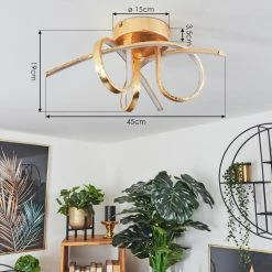 Hofstein Berisal Deckenleuchte LED Gold, 3-flammig -LED Leuchten Verkäufe berisal deckenleuchte h3550533 3