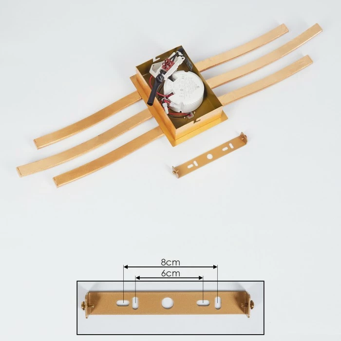 Hofstein Berisal Deckenleuchte LED Gold, 3-flammig 5 Hofstein Berisal Deckenleuchte LED Gold, 3-flammig – Bild 5