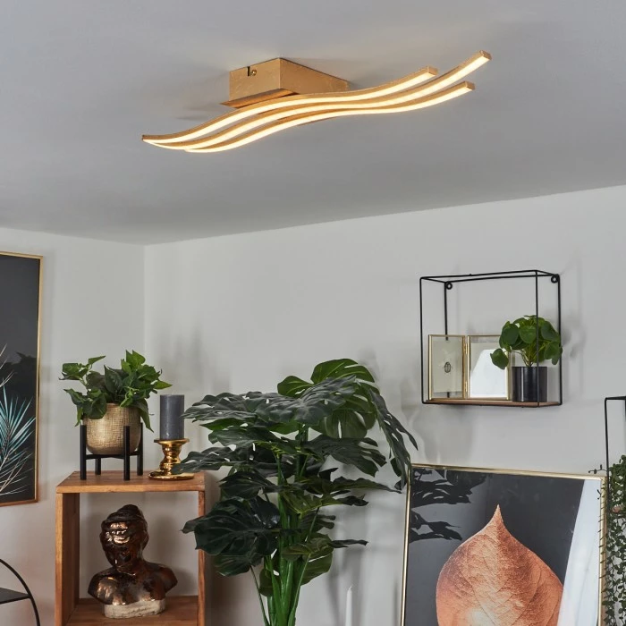 Hofstein Berisal Deckenleuchte LED Gold, 3-flammig 7 Hofstein Berisal Deckenleuchte LED Gold, 3-flammig – Bild 7