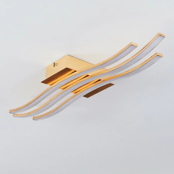 Hofstein Berisal Deckenleuchte LED Gold, 3-flammig 8 Hofstein Berisal Deckenleuchte LED Gold, 3-flammig – Bild 8