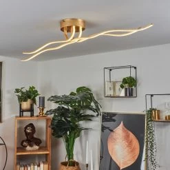 Hofstein Berisal Deckenleuchte LED Gold, 4-flammig