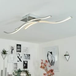Hofstein Bernese Deckenleuchte LED Nickel-Matt, 3-flammig