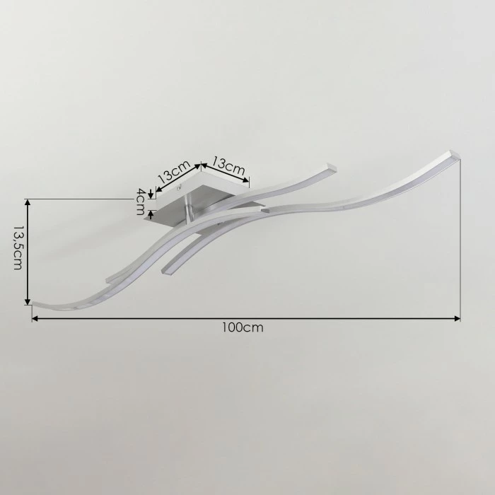 Hofstein Bernese Deckenleuchte LED Nickel-Matt, 3-flammig 4 Hofstein Bernese Deckenleuchte LED Nickel-Matt, 3-flammig – Bild 4